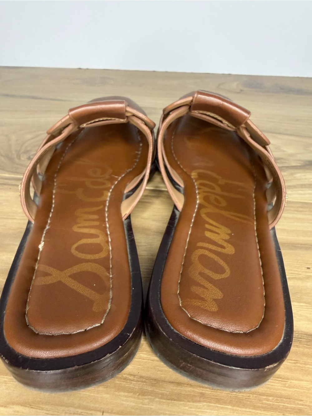 Sam Edelman Leather Woven Slide Sandals - Brown - Picture 4 of 6